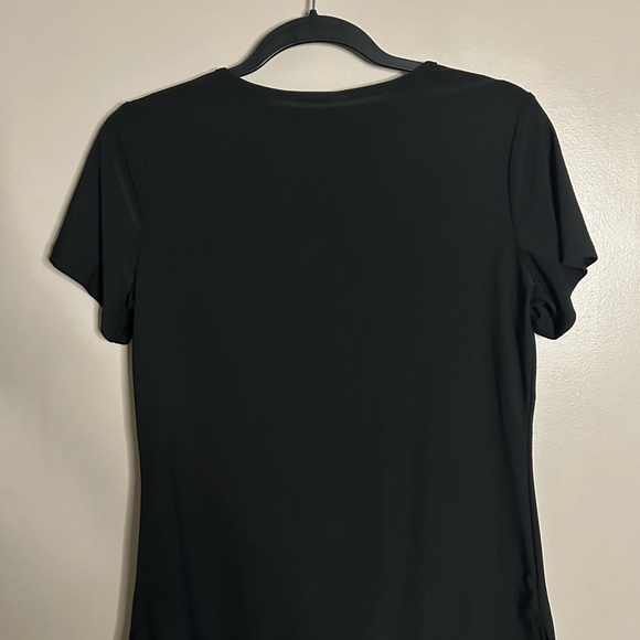 NWT Antthony Originals black slinky short sleeved top size S - Picture 7 of 11